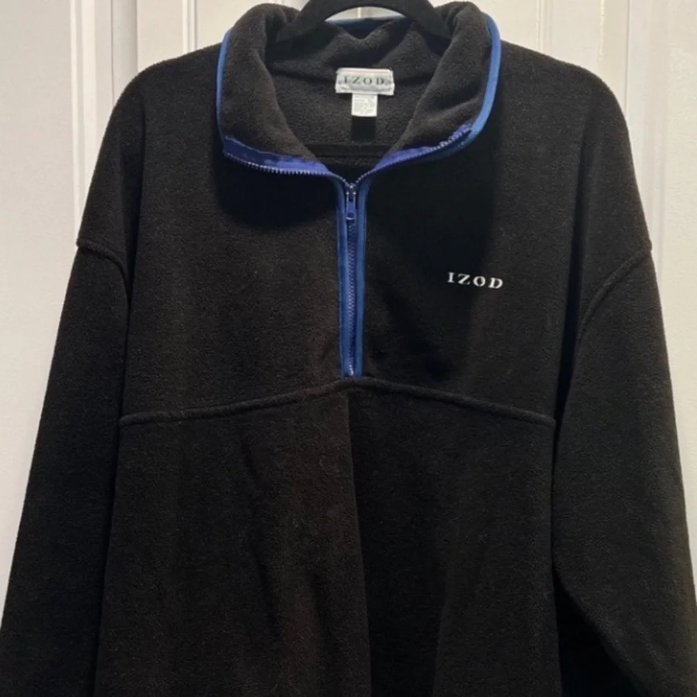 Vintage IZOD Mens Thermal‎ 1/4 Zip. Black. Size XL.